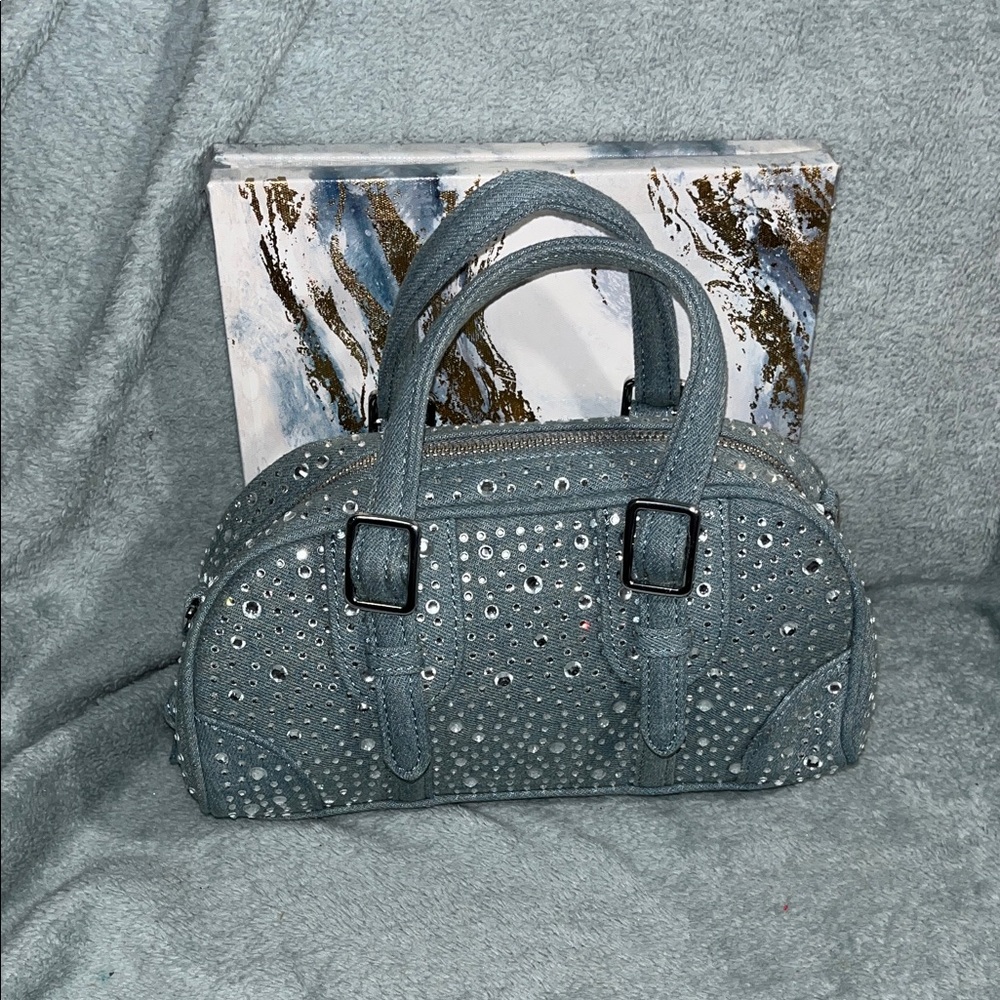 Zara Rhinestone Denim Bag